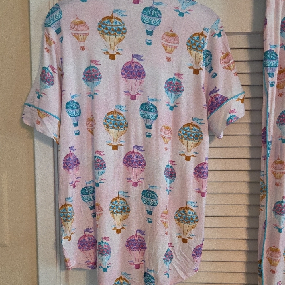 Womwns Hot Air Balloon Pajama Set - Pink - Picture 4 of 7